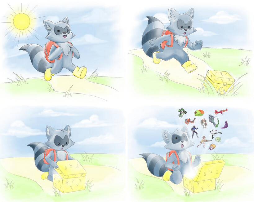 Raccoonie Storybook Illustrations